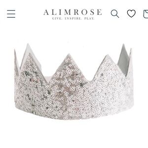 Sequin Sparkle Crown - In Silver - OS